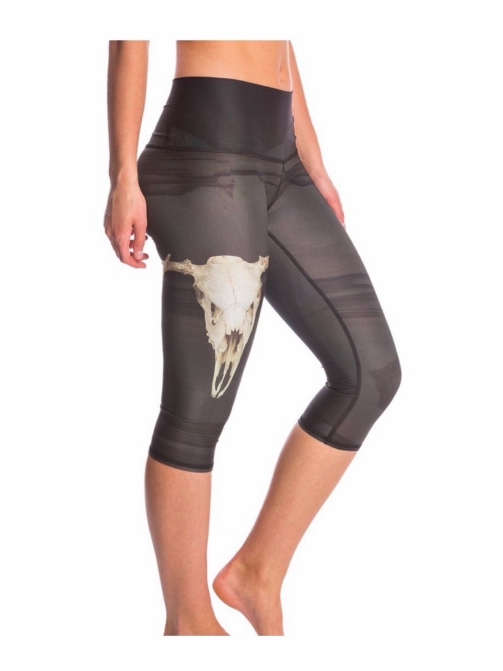 Teeki Deer Skull Capri Leggings